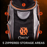 ONIX Backpack - 5 zippered storage areas