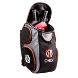 ONIX Backpack with zipper open - best pickleball backpack