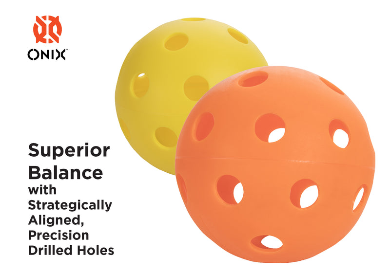 ONIX Fuse Indoor Pickleball Balls - Superior Balance with Strategically Aligned Precision Drilled Holes