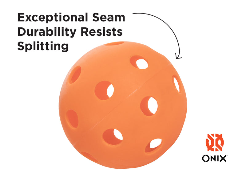 ONIX Fuse Indoor Pickleball Balls - Exceptional Seam Durability Ressits Splitting