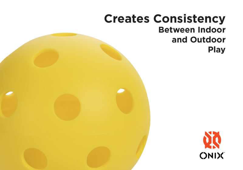 ONIX Fuse Indoor Pickleball Balls - Creates Consistency Between Indoor and Outdoor Play