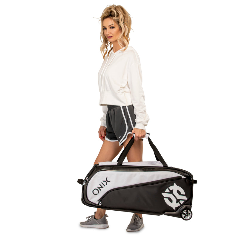 ONIX Pro Team Wheeled Duffel Bag — White/Black_2